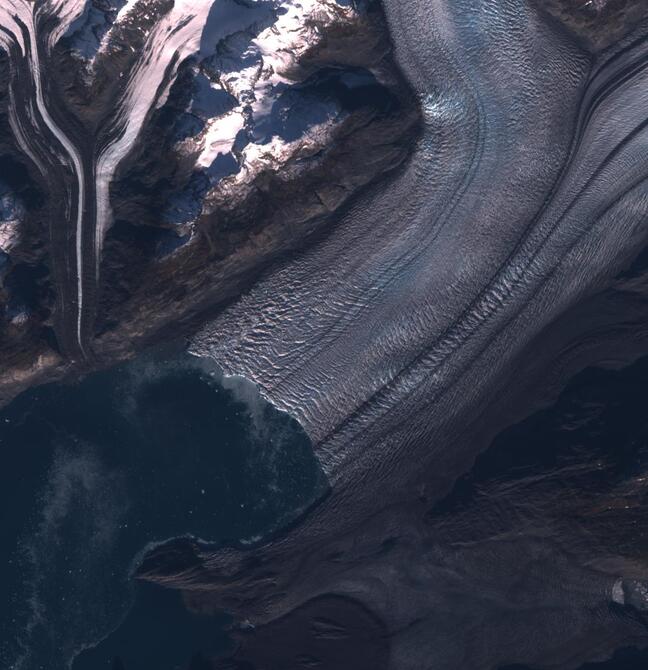 Aerial view of Columbia Glacier