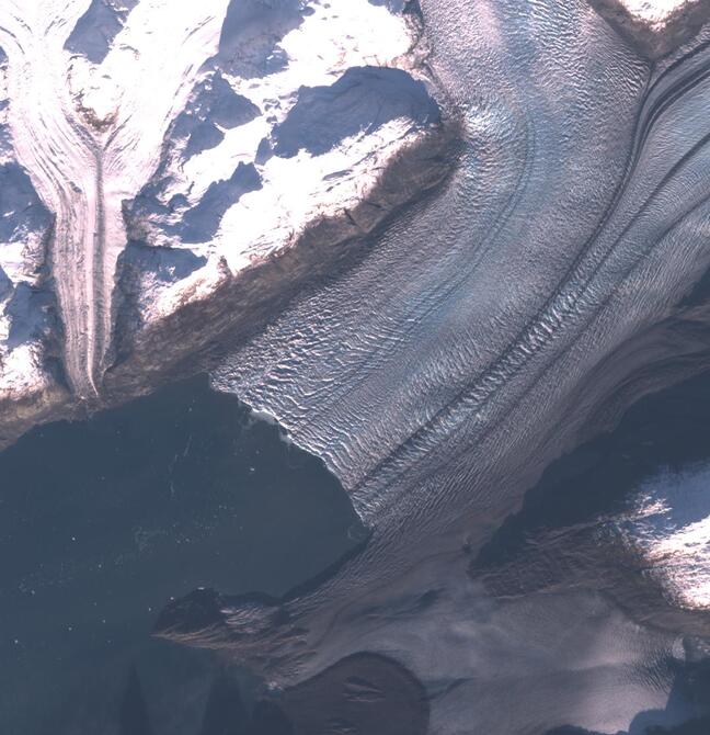 Aerial view of Columbia Glacier