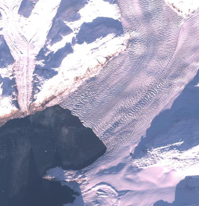 Aerial view of Columbia Glacier