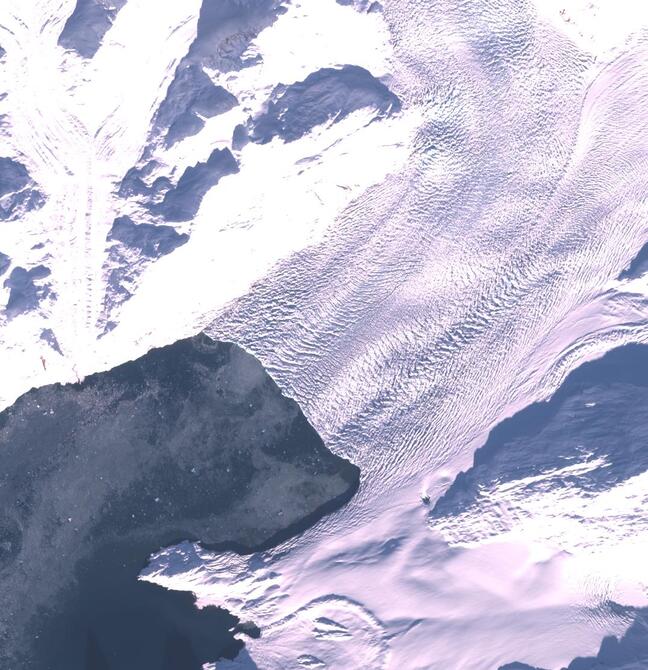 Aerial view of Columbia Glacier