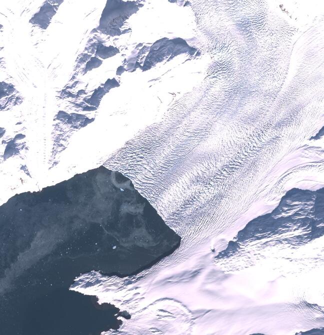 Aerial view of Columbia Glacier