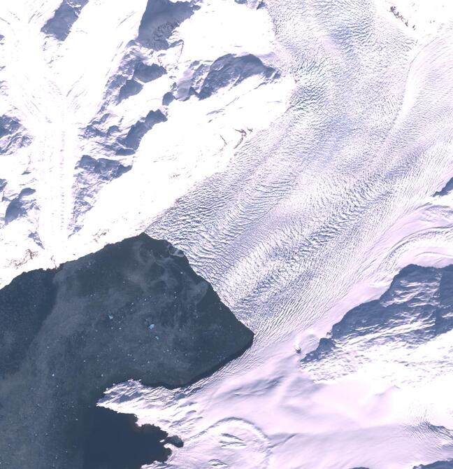 Aerial view of Columbia Glacier