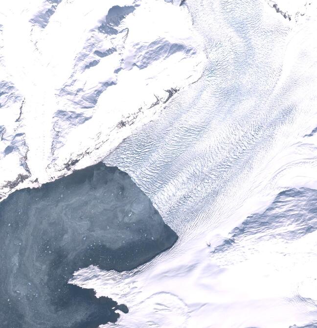 Aerial view of Columbia Glacier