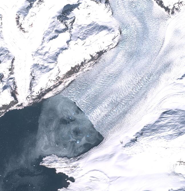 Aerial view of Columbia Glacier