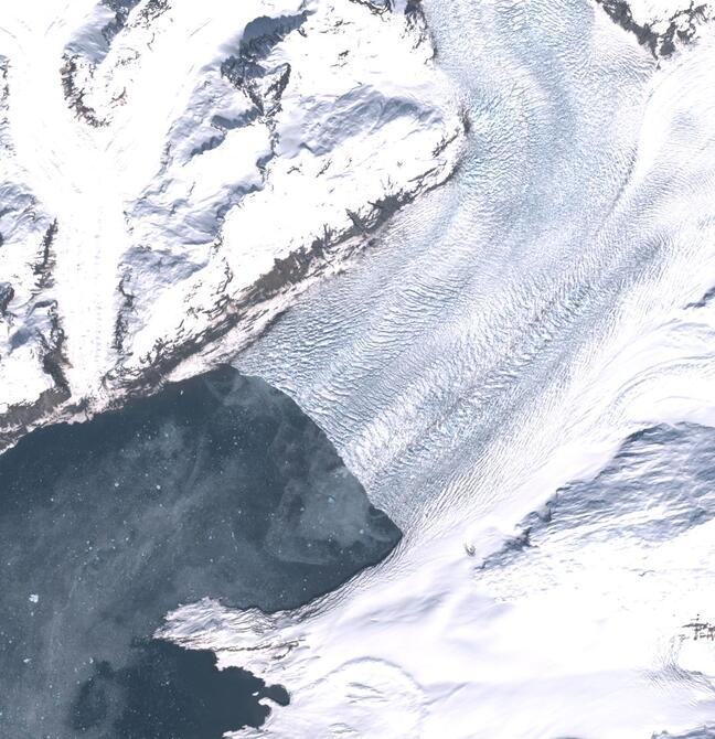 Aerial view of Columbia Glacier