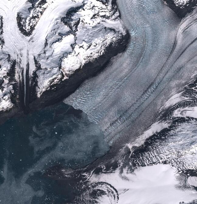 Aerial view of Columbia Glacier