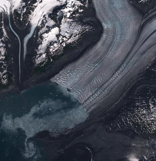 Aerial view of Columbia Glacier