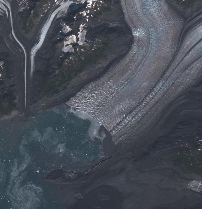 Aerial view of Columbia Glacier