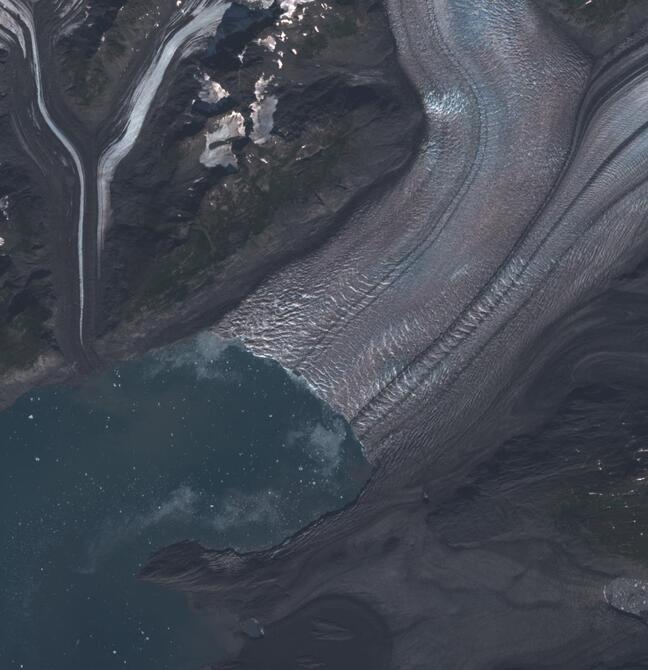 Aerial view of Columbia Glacier