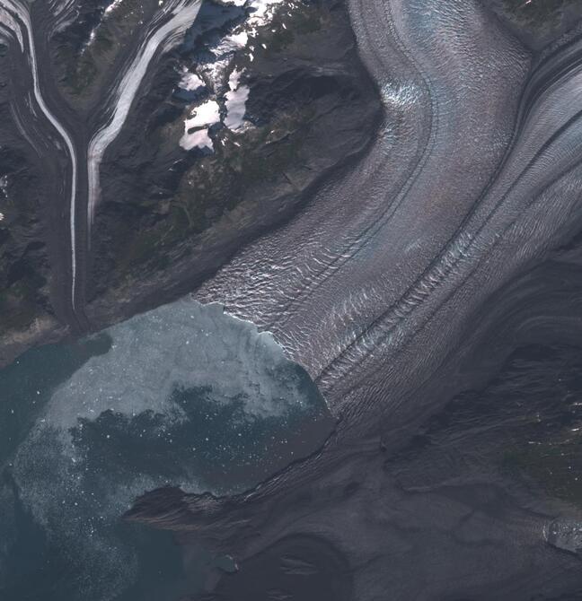 Aerial view of Columbia Glacier