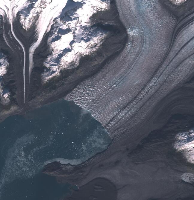 Aerial view of Columbia Glacier