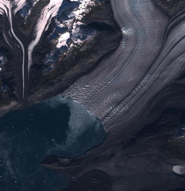 Aerial view of Columbia Glacier