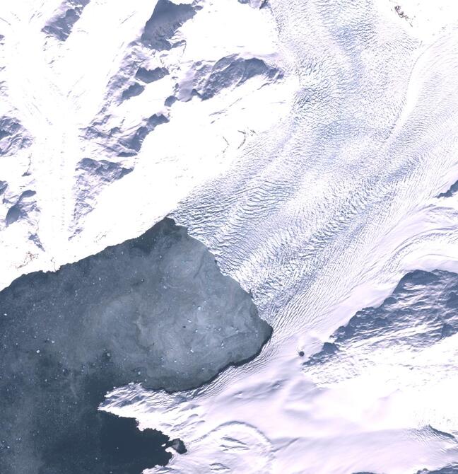 Aerial view of Columbia Glacier