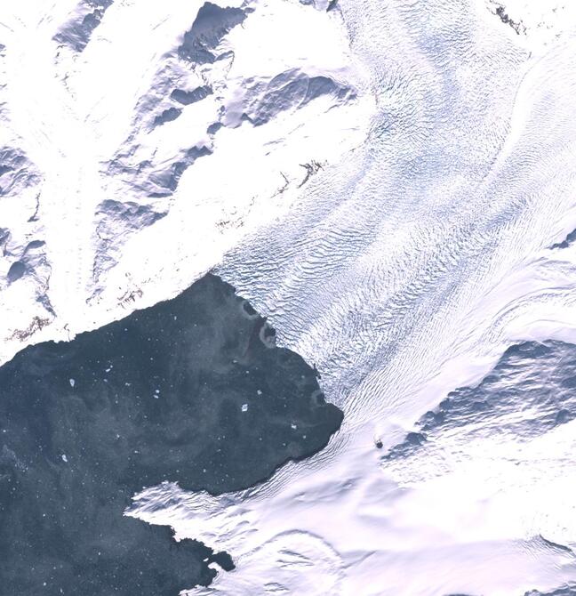 Aerial view of Columbia Glacier