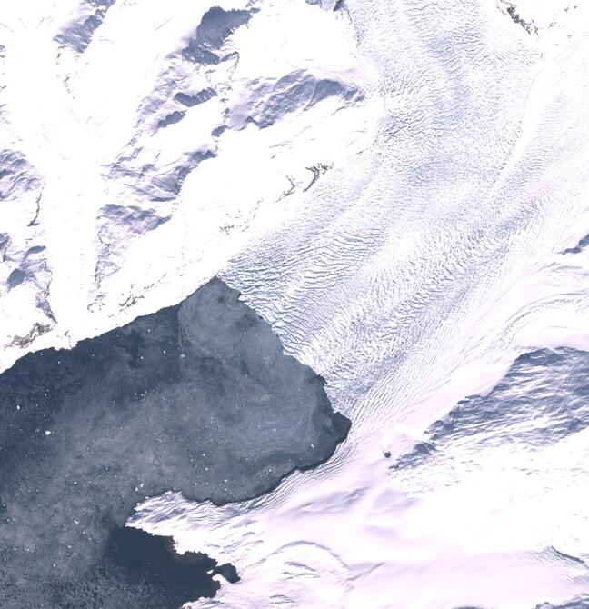 Aerial view of Columbia Glacier