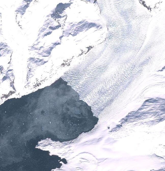 Aerial view of Columbia Glacier