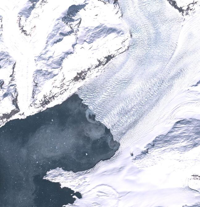 Aerial view of Columbia Glacier