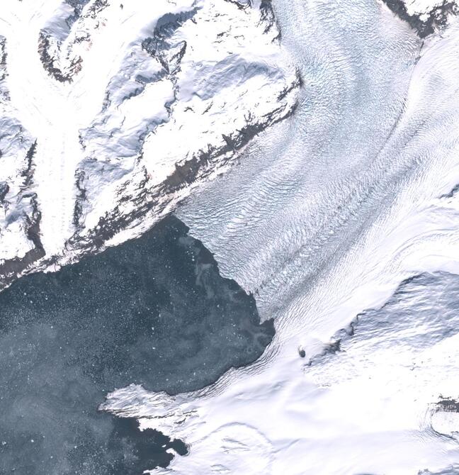 Aerial view of Columbia Glacier