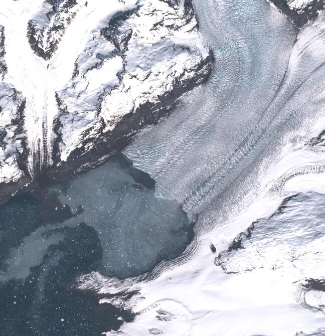 Aerial view of Columbia Glacier