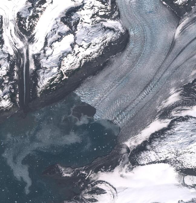 Aerial view of Columbia Glacier