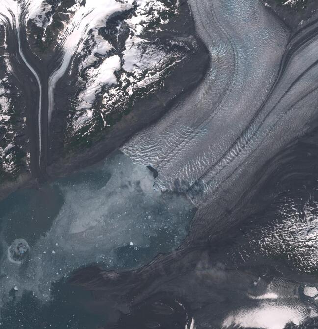 Aerial view of Columbia Glacier