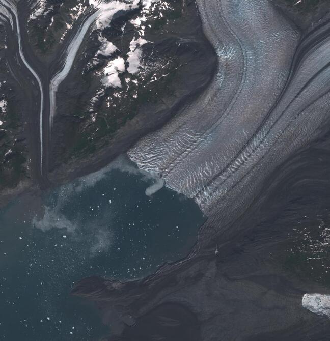 Aerial view of Columbia Glacier