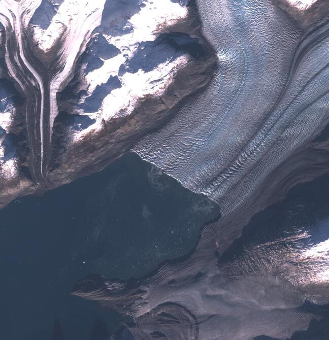 Aerial view of Columbia Glacier