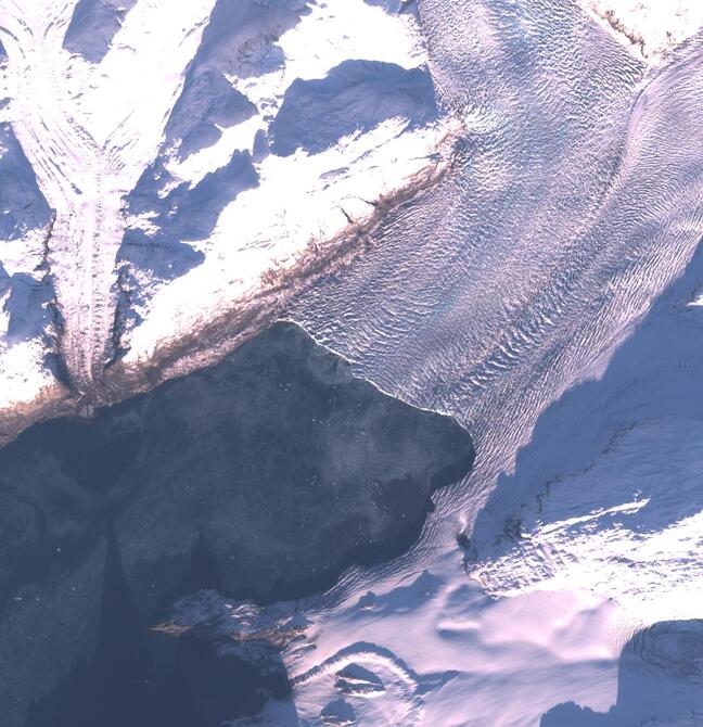 Aerial view of Columbia Glacier