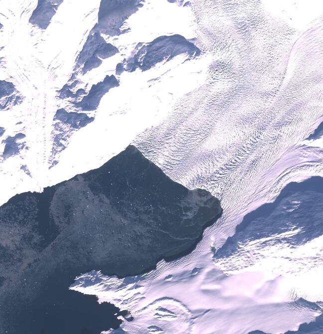 Aerial view of Columbia Glacier