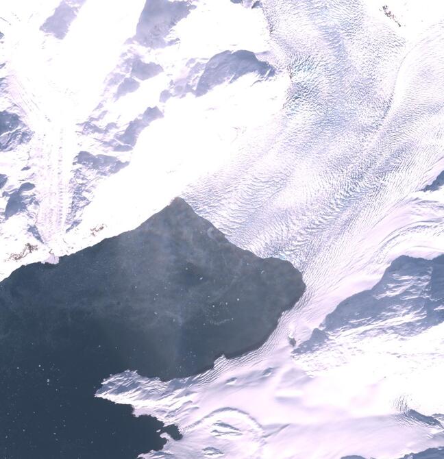 Aerial view of Columbia Glacier