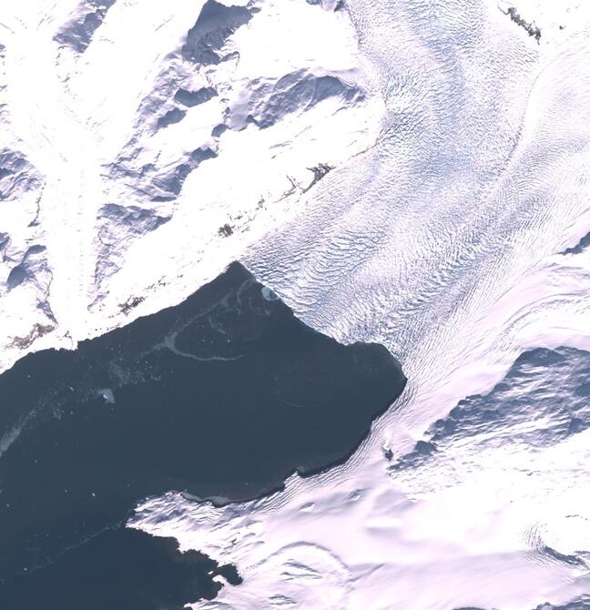 Aerial view of Columbia Glacier