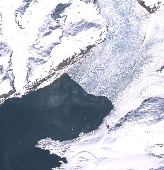 Aerial view of Columbia Glacier