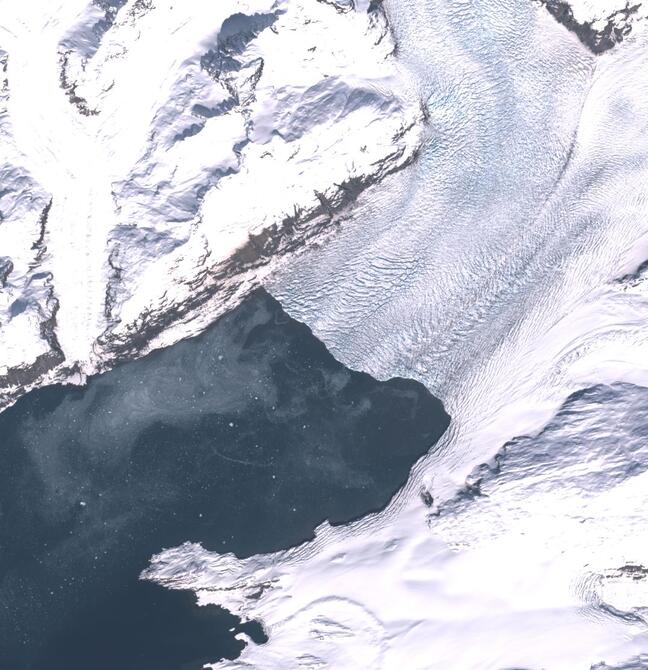 Aerial view of Columbia Glacier