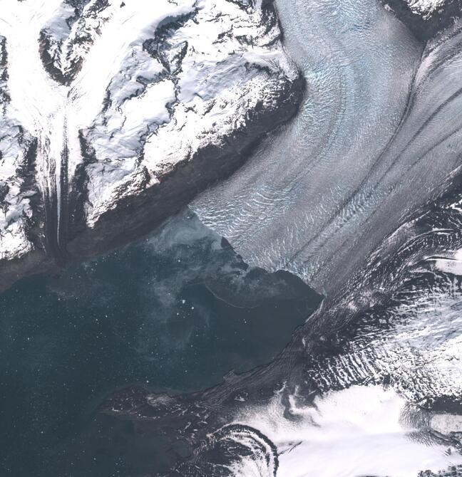 Aerial view of Columbia Glacier