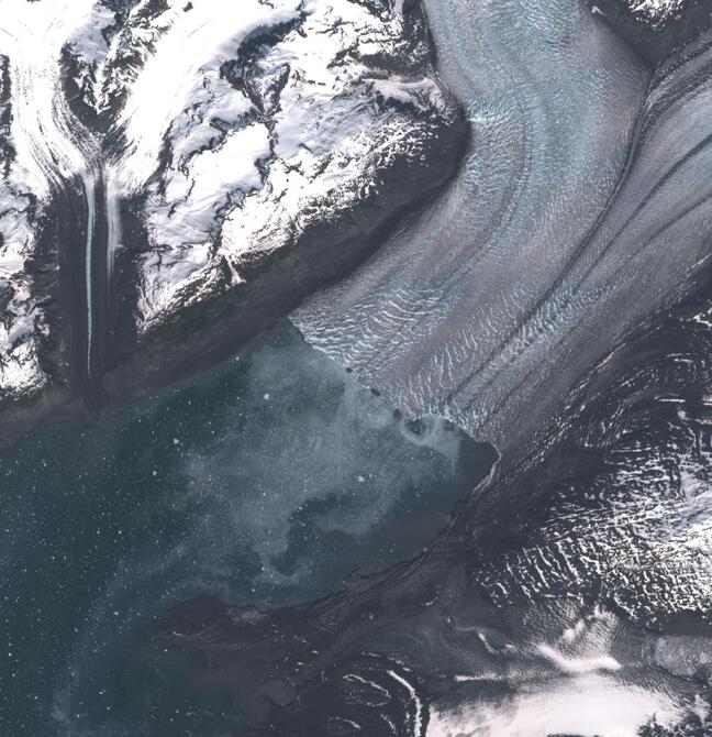 Aerial view of Columbia Glacier