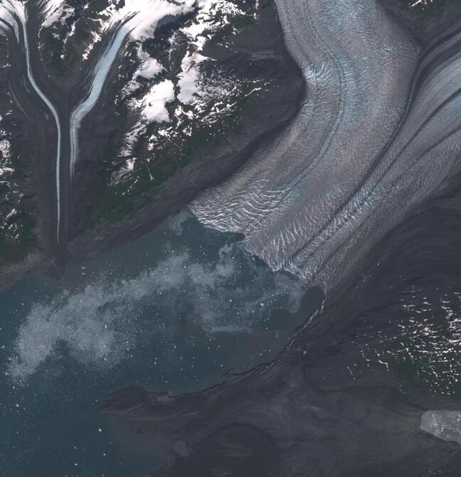 Aerial view of Columbia Glacier