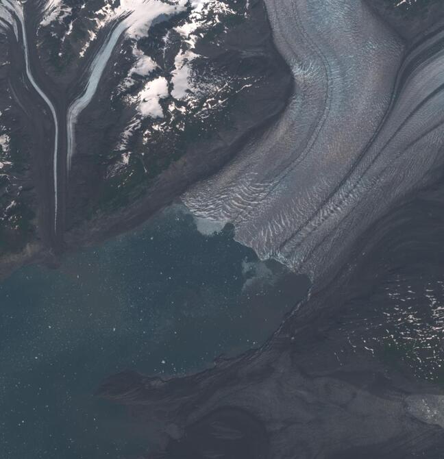 Aerial view of Columbia Glacier