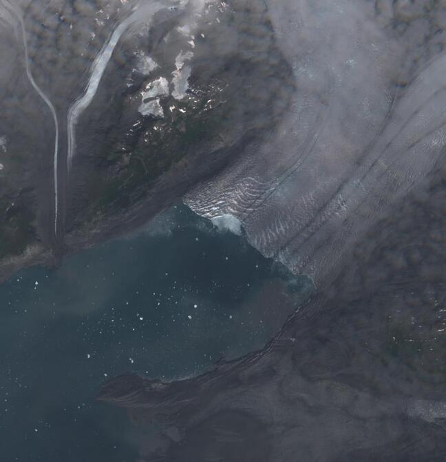 Aerial view of Columbia Glacier