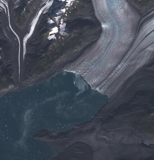 Aerial view of Columbia Glacier