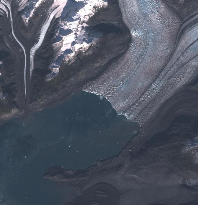 Aerial view of Columbia Glacier