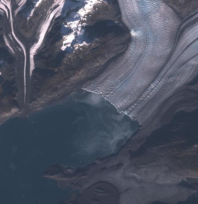 Aerial view of Columbia Glacier