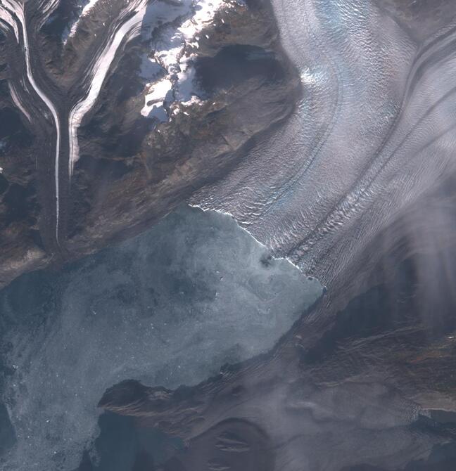 Aerial view of Columbia Glacier