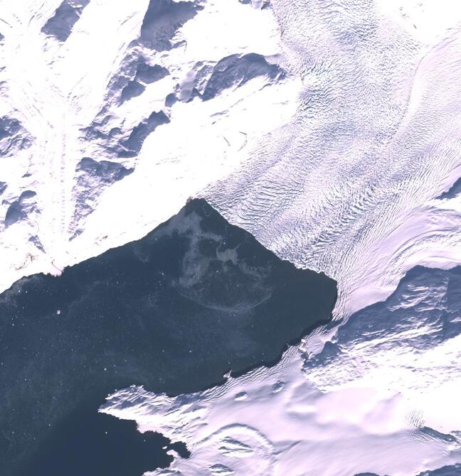 Aerial view of Columbia Glacier