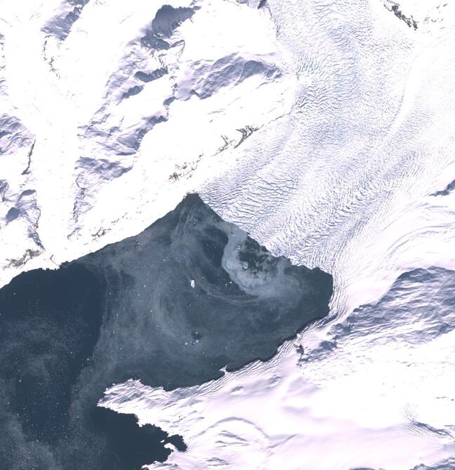 Aerial view of Columbia Glacier