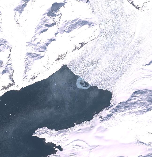 Aerial view of Columbia Glacier