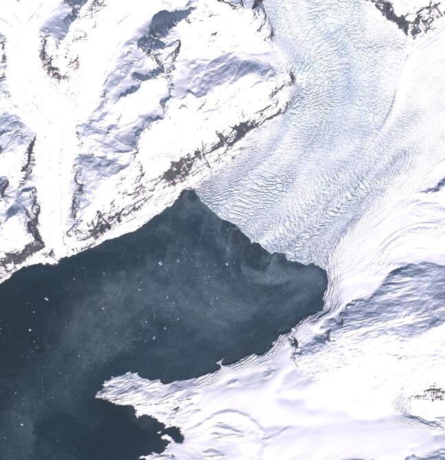 Aerial view of Columbia Glacier