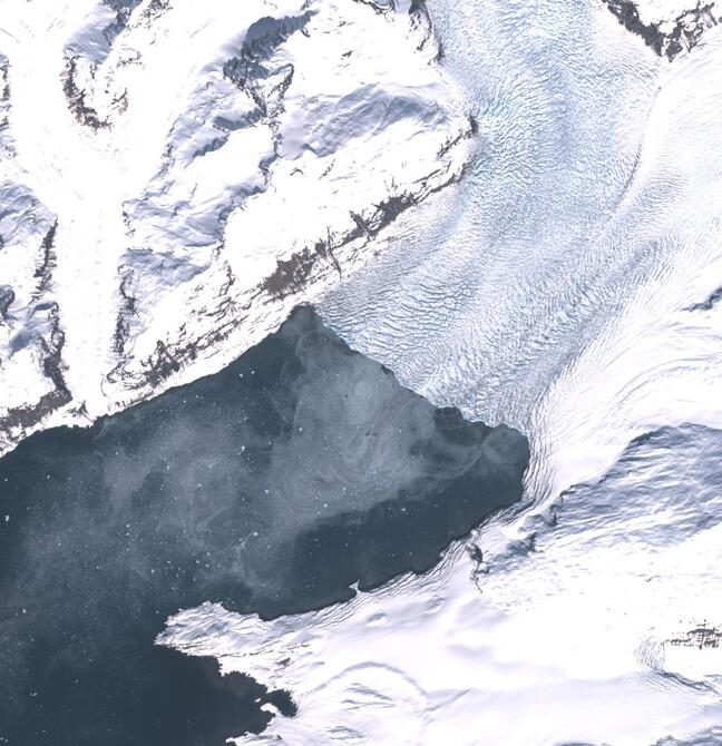 Aerial view of Columbia Glacier