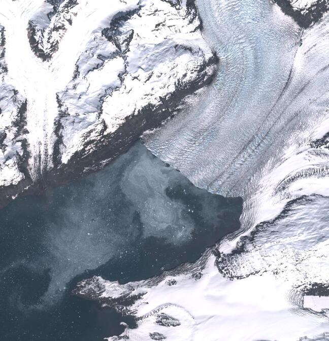 Aerial view of Columbia Glacier