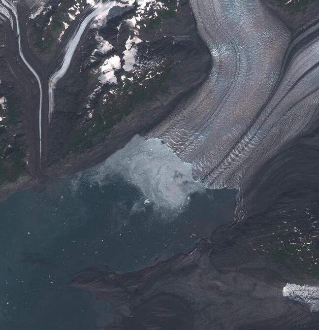 Aerial view of Columbia Glacier
