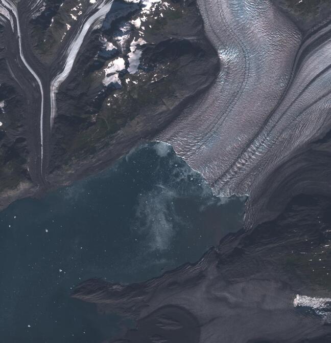 Aerial view of Columbia Glacier